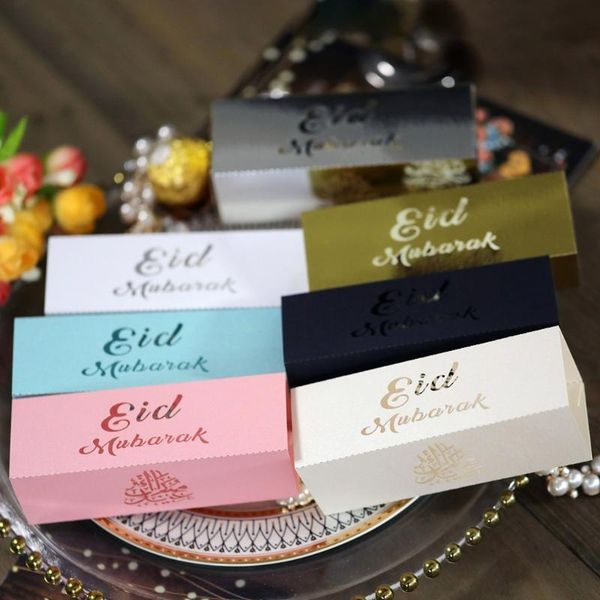 

gift wrap 50pcs eid mubarak chocolate boxes muslim ramadan hollow rectangle cake container