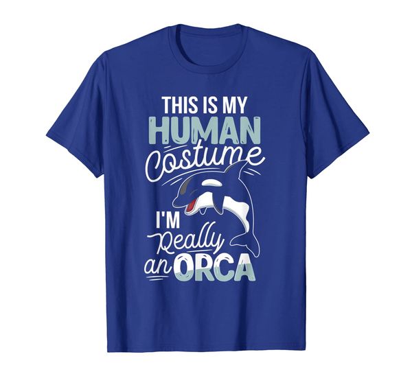 

orca whale this is my human costume i'm really an orca t-shirt, White;black