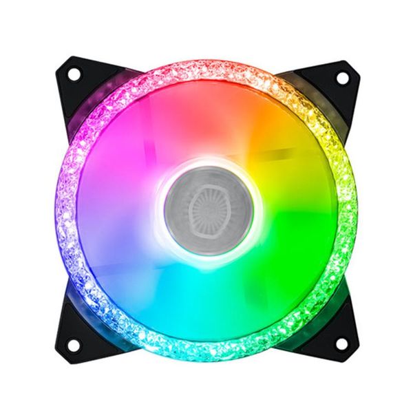 

new pc cooler master mf120 4-pin pwm cooling fan addressable rgb lighting argb radiator silent fan computer cooling system