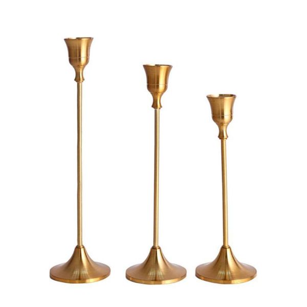 

candle holders 2021 european style metal holder simple golden home decor candlestick wedding decoration bar party living room