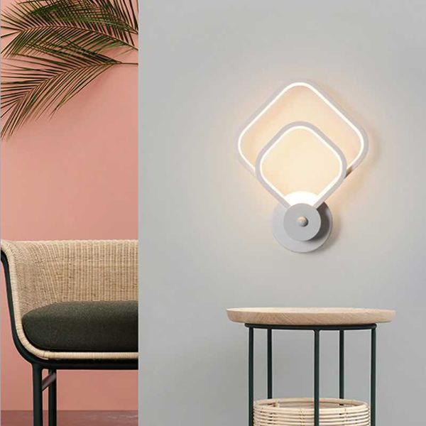 

creative led acrylic wall light children room bedside bedroom wall lamps corridor sconce adjustable color temperature baby room