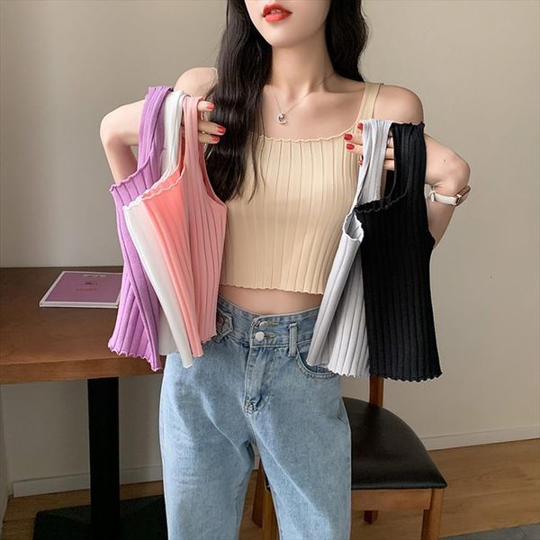 

harajuku open back camisole women tanks short sleeve cropped t shirt summer casual solid fashion tshirts, White