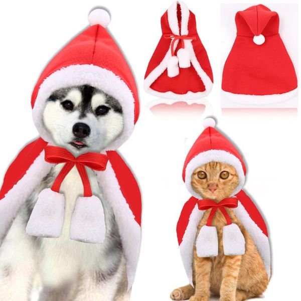 

dog apparel cat jacket small coat winter clothes pet christmas party clothing cosplay year costume dress up cloak