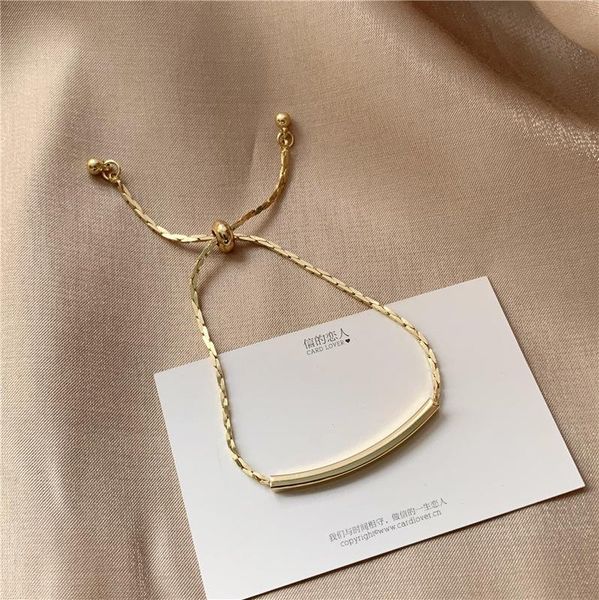 

link, chain bracelet gold color stainless steel rectangle novae gift fashion women girls layering jewelry, Black