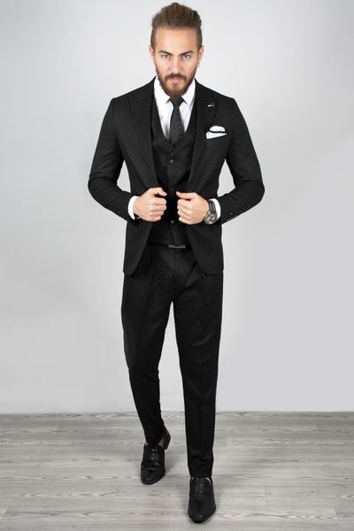 

polka dot pattern suit 2000768 ezxm, White;black