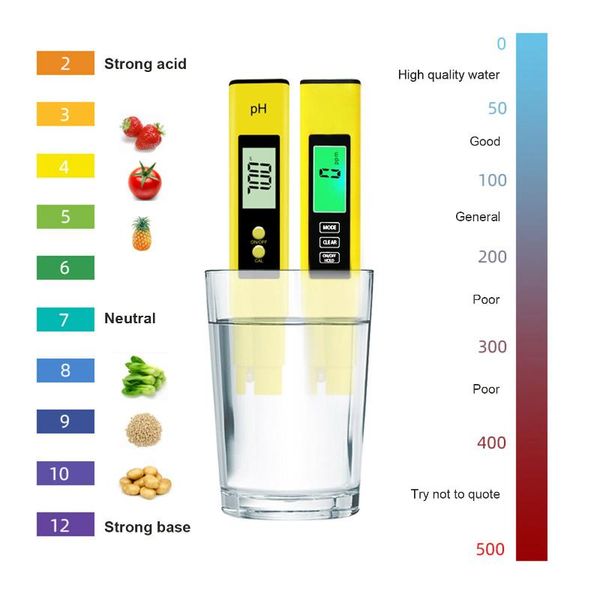 

meters ph meter water quality detector acidometer value test prod ec&tds conductivity testing pen