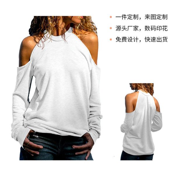 

autumn design sweater women's long sleeve double coat printed top, Black