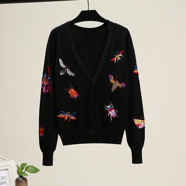 

autumn deep v female cardigans crocheted jacket women's sweater embroidered outerwear ta8906 3uat, White;black
