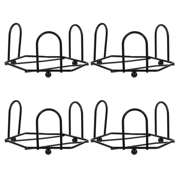 

hooks & rails 4pcs kitchen iron racks cup holder home tableorganizer