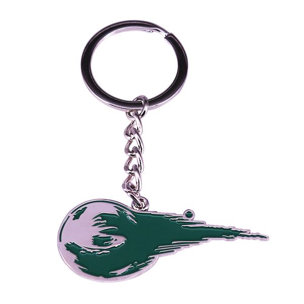 

game final fantasy 7 keycahin cute meteor with tail design pendant keyring fashion enamel alloy jewelry cool gifts for game fans, Silver