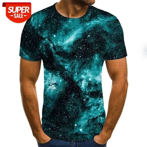 

2020 new design men t shirts 3d print starry sky summer men short sleeve fashion t-shirt #vq0v, White;black