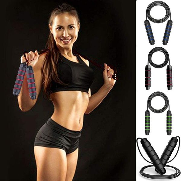

jump ropes rope fitness exercise bearing weighted handle steel wire adjustable speed skipping