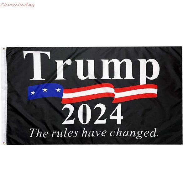

The Rules Have Changed Trump 2024 Flags Banners 3' x 5'ft 100D Polyester Fast Shipping Vivid Color With Two Brass Grommets