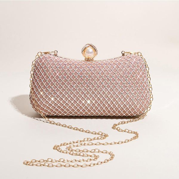 

evening bags glisten womens bag luxury dinner party clutch diamond pearl lock shoulder crossbody miss messenger bolsas mujer