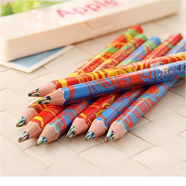 

cute art colored pencil 4 in 1 multicolor wooden pencils for drawing graffiti pen kids crayon marker pens office school qyluqc