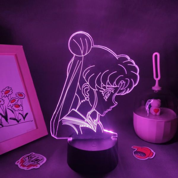 

night lights anime figure 3d led rgb neon illusion birthday colorful gifts for friend manga lava lamps bedroom table decoration