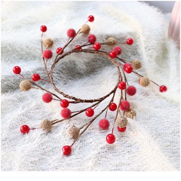 

christmas wind glass beads door hanging home decoration creative fake flower rattan arrangement wedding decorative flowe jllpgf