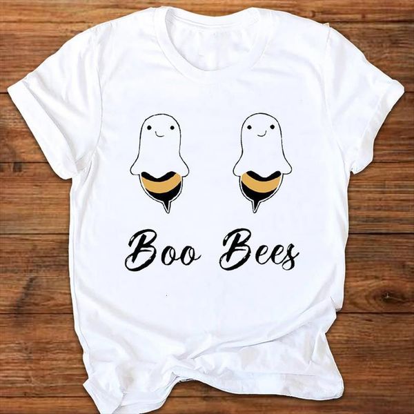 

men graphic ghost boo t shirts funny mens 90s cute autumn fall halloween print lady tees female shirt, White;black
