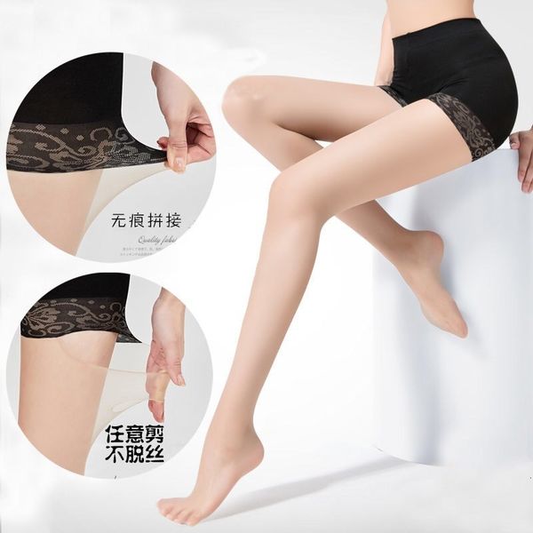 

black women' summer pantyhose anti hook silk flh color bare leg invisible artifact pine stockings ultra thin, Red;black