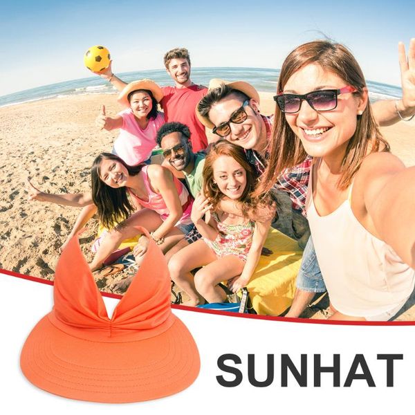 

wide brim hats women summer empty beach cap clip-on solid color large uv protection breathable sunscreen hat visor, Blue;gray