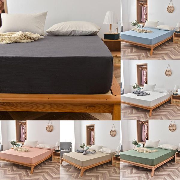 

sheets & sets 2021 cotton yarn-dyed washed bed sheet single product all-inclusive mattress cover