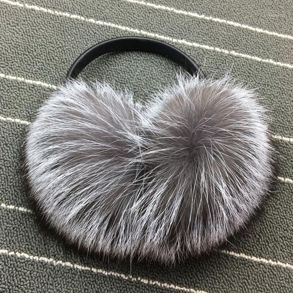

berets winter women warm real fur earmuffs girl's earlap ultralarge imitation ladie's plush ear muff, Blue;gray