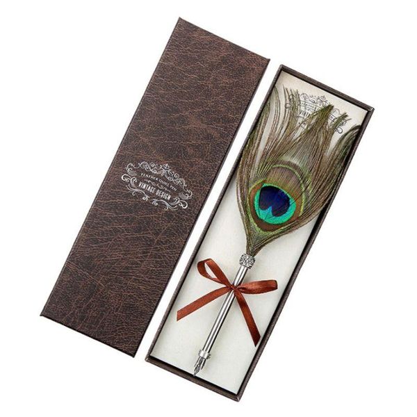 

retro quill dip feather pen fountain pens calligraphy supplies writing tool gift y5la