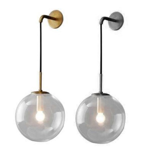 

modern nordic retro glass wall lamp ball bedside indoor outdoor lamps