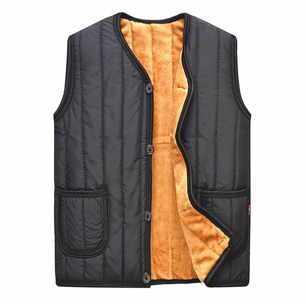 

2021 new autumn winter warm sleeveless jacket casual men vest coat fleece army green waistcoat plus size -4xl exdc, Black;white