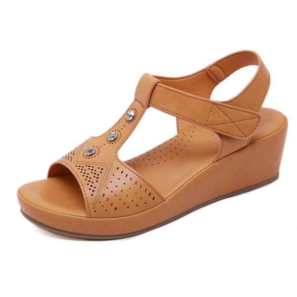 

sandals woman shoes beach fashion ladies casual leisure low heel soft leather femmes sandales, Black