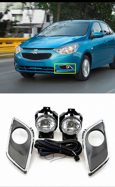 

car fog lights for chevrolet aveo 2018-2020 clear front bumper fog lamp replace assembly kit (one pair)