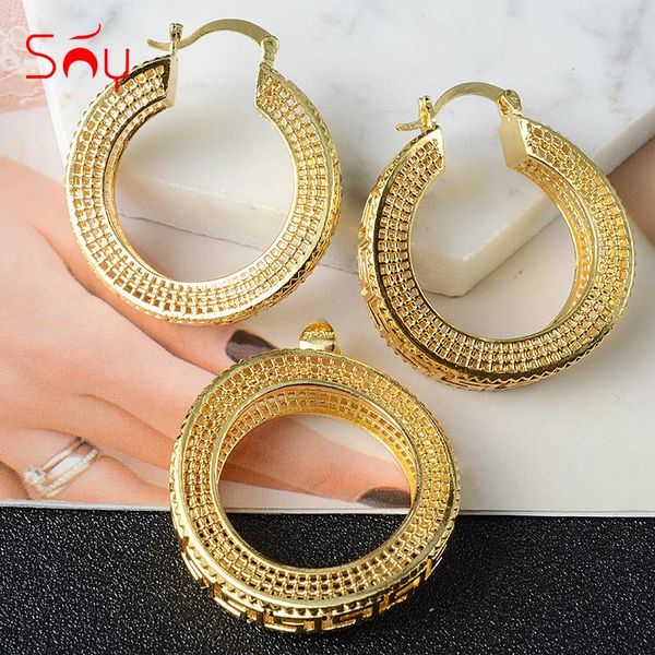 

earrings & necklace sunny jewelry fashion classic copper for women pendent romantic sets wedding party anniversary gift trendy, Silver