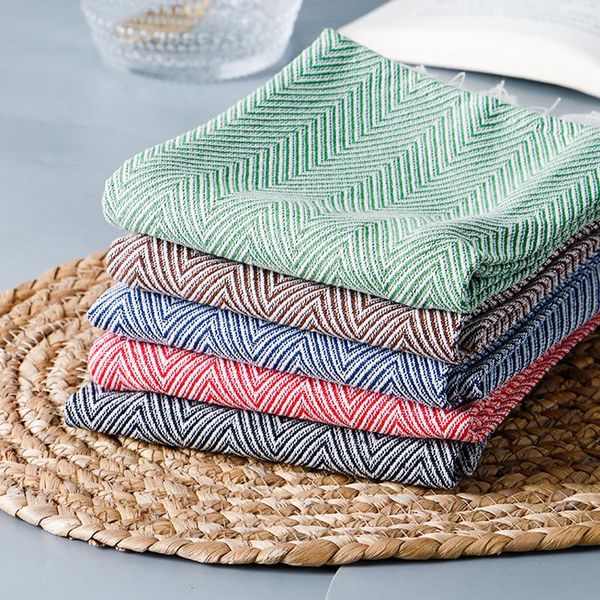 

towel 2pcs/set wavy and diamond pattern cotton tassel kitchen napkins