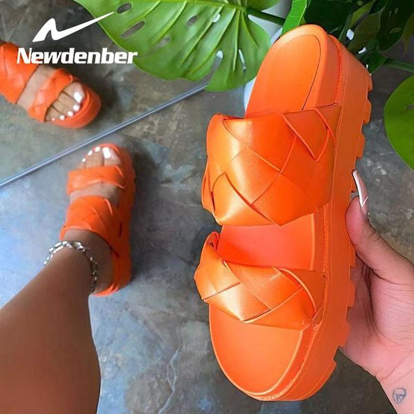 

slippers 2021 women fashion summer high heel beach flops slipper platform shoe sandals non-slip feet plus size 43, Black