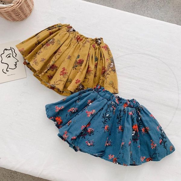 

skirts toddler flowers skirt fashion baby clothes kids girls cute ruffle borns infant outfits tutu 1-4 years, Blue