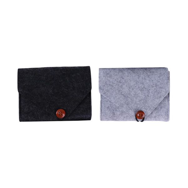 

1pcs felt power storage bag keychain earphone travel storage bag household
