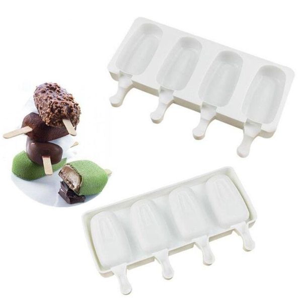 

baking moulds silicone ice cream molds cube tray food safe popsicle maker diy homemade er lolly mould tools 4 cell