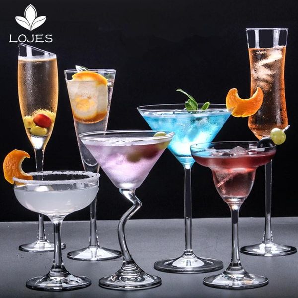 

1pcs creative cocktail glass kitchen bar wine glass martini cup champagne flutes goblet cup wedding party drinking glasses
