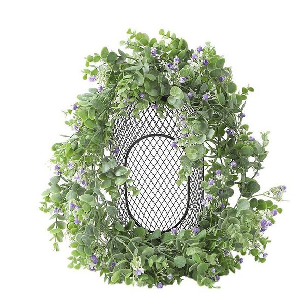 

artificial rattan with flowers fake plastic eucalyptus money leaves wedding christmas wreath decorative home bathroom de jllgqn