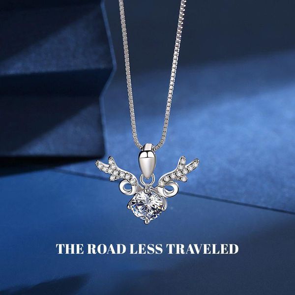 

pendant necklaces luxjuly gold plated cute deer crystal dainty necklace adjustable layering choker jewelry for women girls, Silver