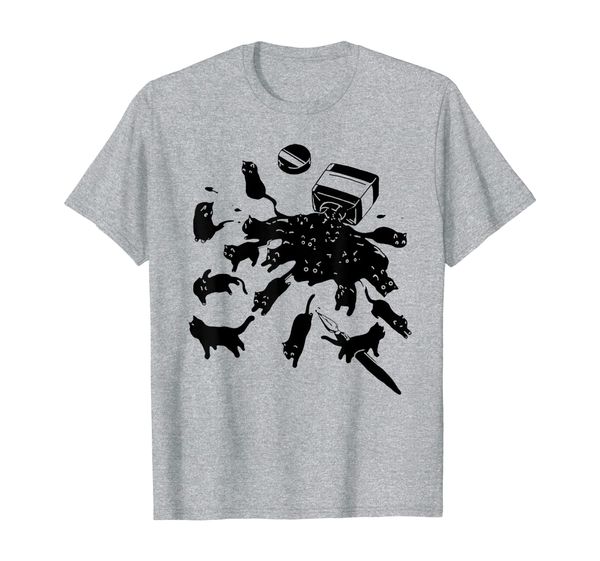 

funny cats in ink bottle tee, lover cats gift t-shirt, White;black