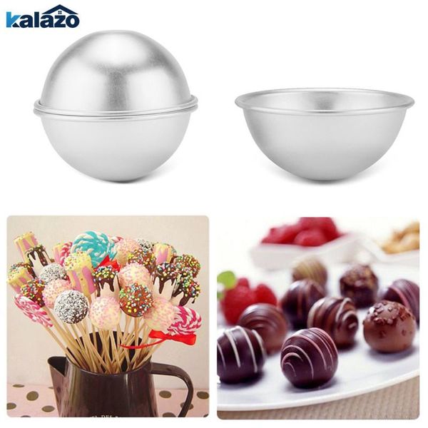 

cake tools 10pcs/pack 3d mold aluminum alloy ball sphere bath bomb baking pastry mould kitchen accessories 4.5 cm 5.5 6.5cm