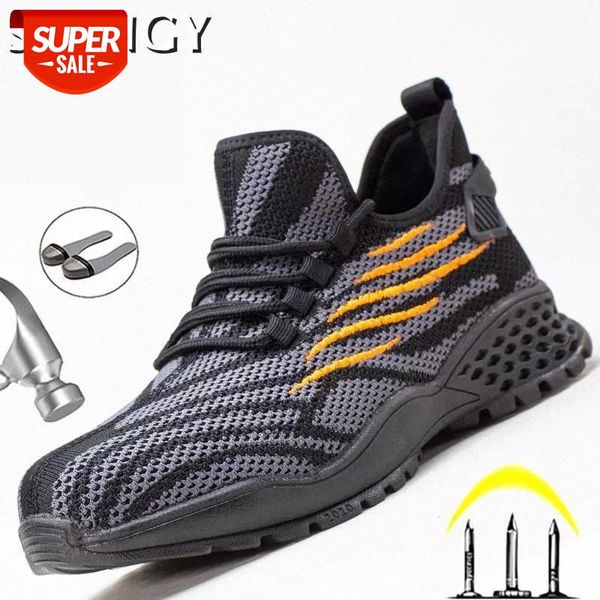 

safety shoes men work indestructible steel toe anti-piercing shoes for males security casual lace-up running 2020 men's sneakers #np4z
