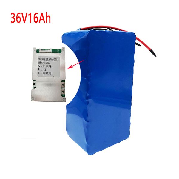 

vakaumus 36v lithium battery 16ah 10s 6p 18650 pack 16000mah with 25a bms and 42 v charger for electric bicycles, etc.
