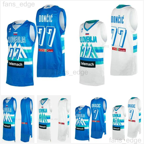 

2021 team slovenia basketball jerseys luka doncic 77 goran 30 dragic 10 mike tobey 11 jaka blazic 8 edo muric 6 aleksej nikolic men woman ki, Black;red