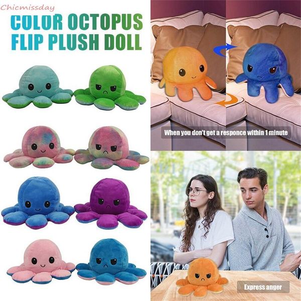 

reversible plush toys soft flip two-sided oc plush toy stuffed doll soft simulation ocs cute animal doll gift dhl shipping 2021