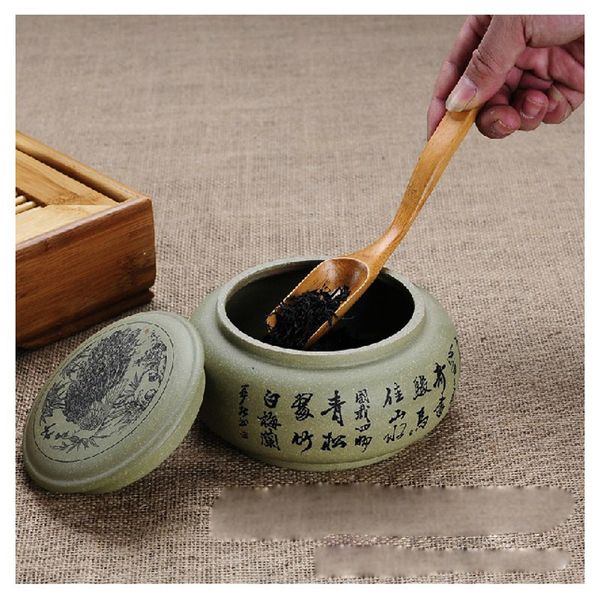 Натуральный бамбуковый поднос для чая, чайная ложка, папка, ложка, чайные аксессуары кунг-фу, оптовая продажа