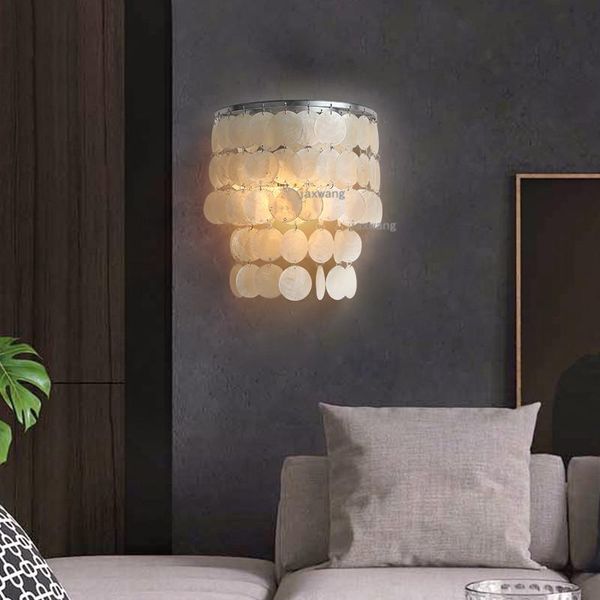 

wall lamp nordic led lamps modern wedding room shell creative sconces lighting living light kitchen fixtures