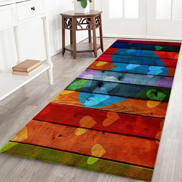 

carpets wood-grain carpet 40x120cm water absorbing bathroom floor mat household cover