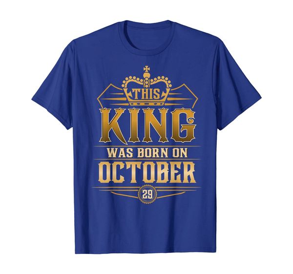 

this king was born on october 29th t-shirt libra scorpio, White;black